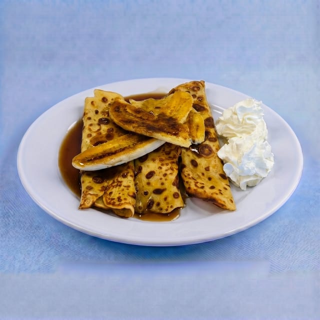 Banana Foster Crepes.