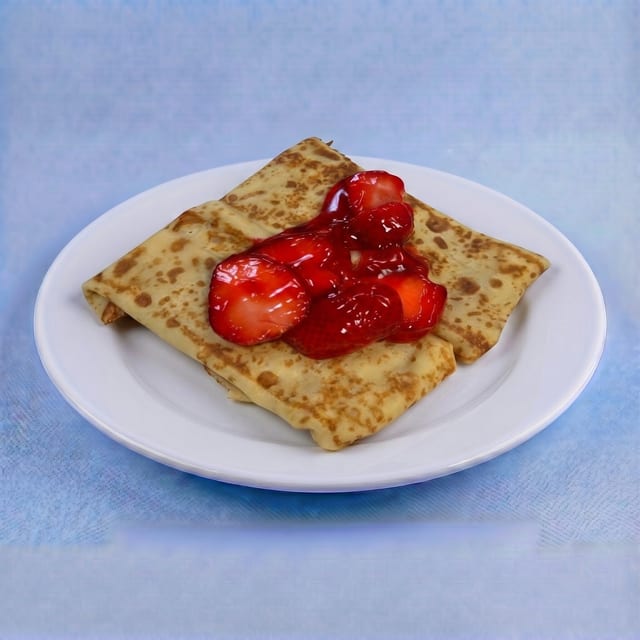 Strawberry Cheesecake Crepes.