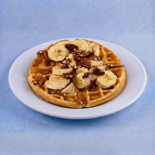 Pecan and Banana Waffle