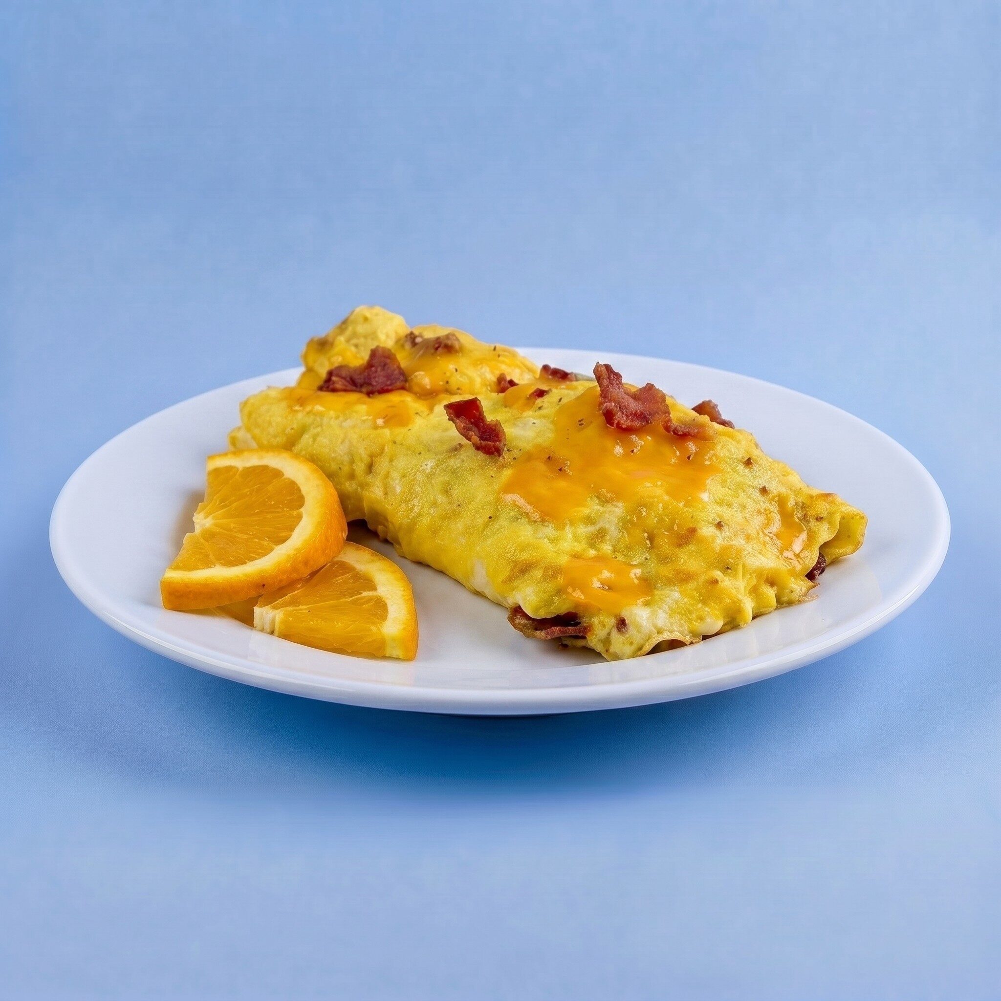 Bacon Blue Cheese Omelette.