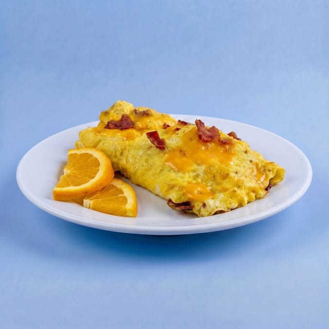 Bacon Cheese Omelette.