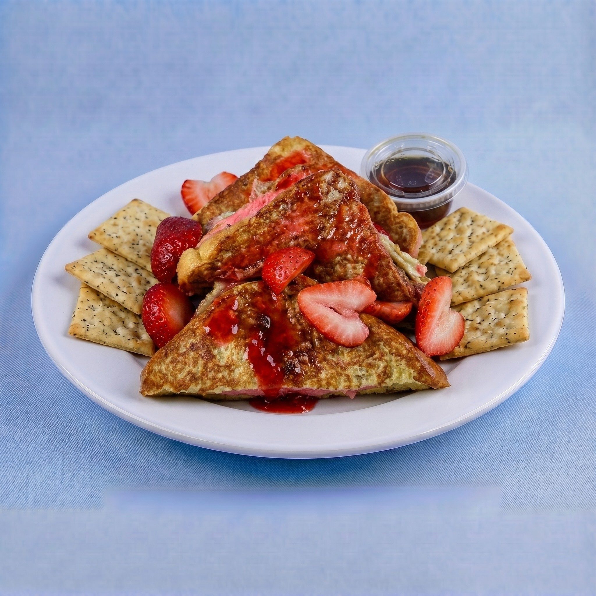 Strawberry Cheesecake Stuffed French Toast.