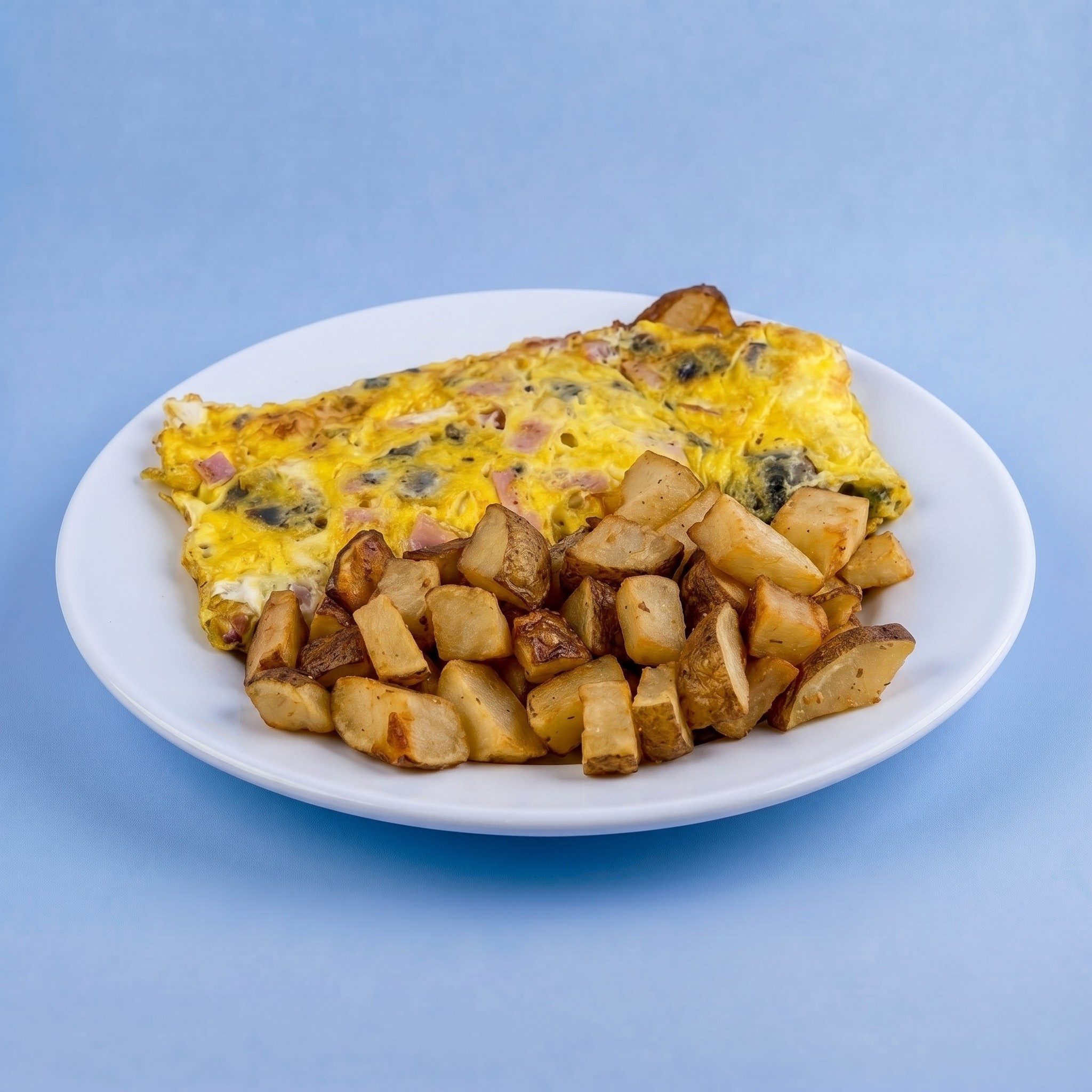 Ham and Mushroom Omelete.