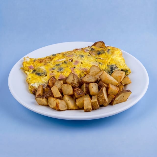 Ham and Mushroom Omelete.